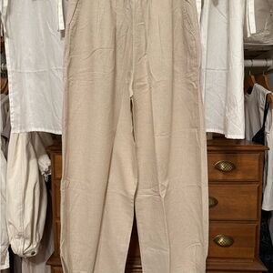 Women linen Tan Pants
